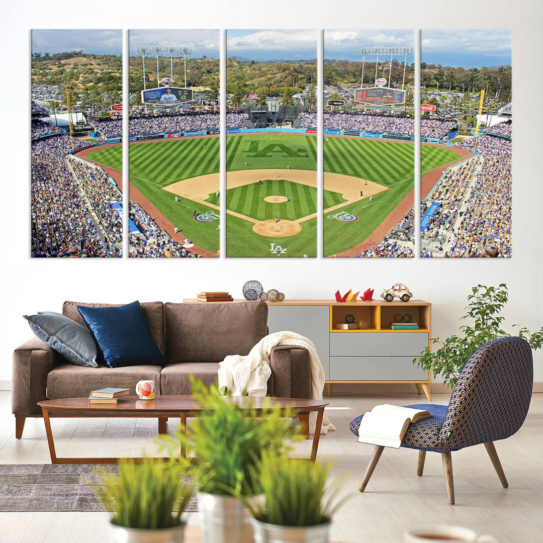 Dodgers Stadium Wall Art Canvas Print