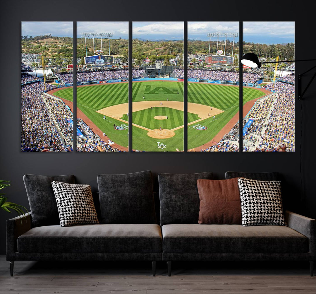 Dodgers Stadium Wall Art Canvas Print