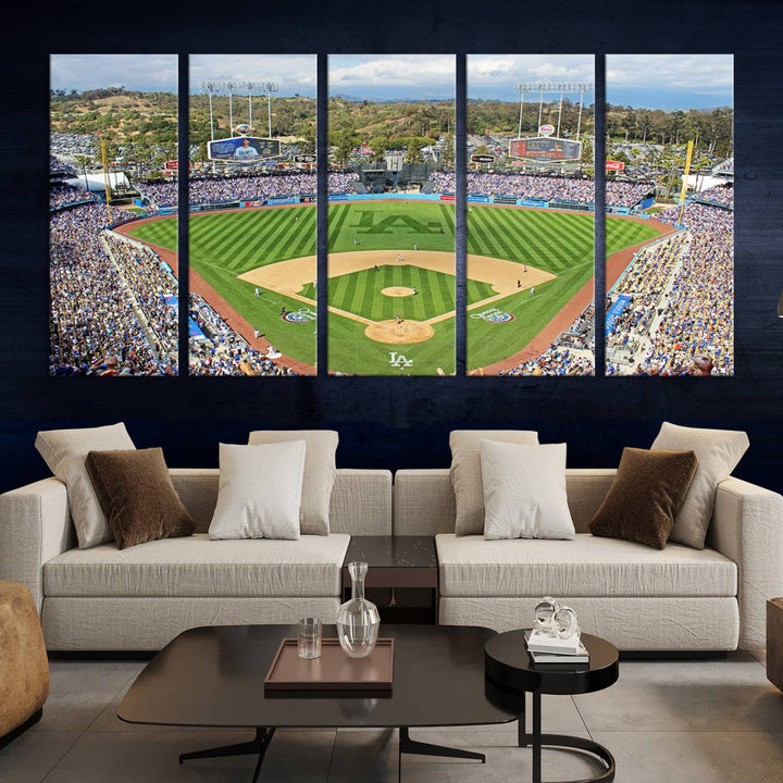 Dodgers Stadium Wall Art Canvas Print