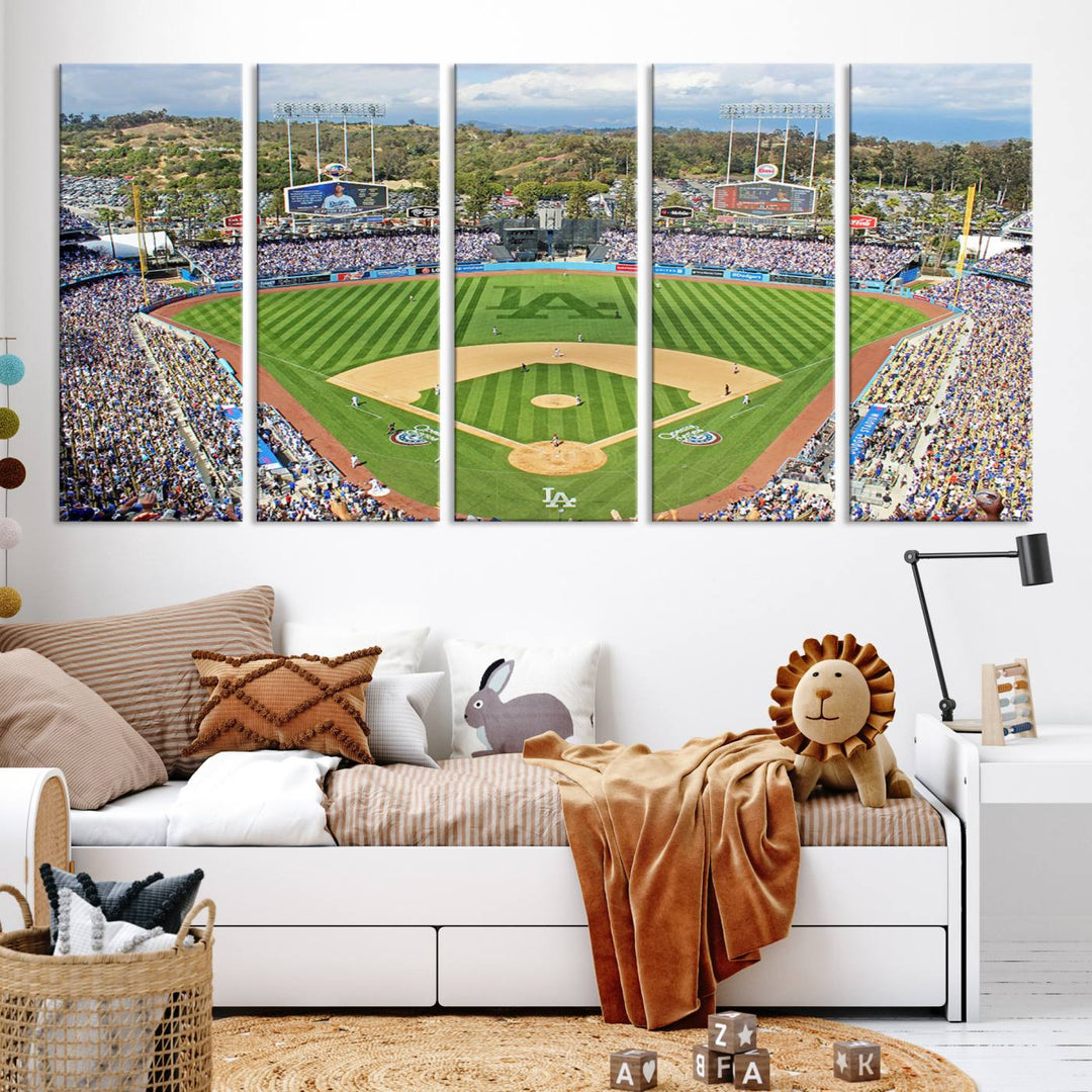 Dodgers Stadium Wall Art Canvas Print