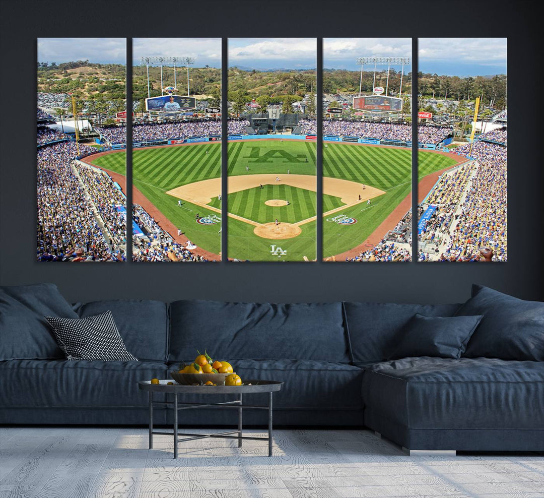 Dodgers Stadium Wall Art Canvas Print