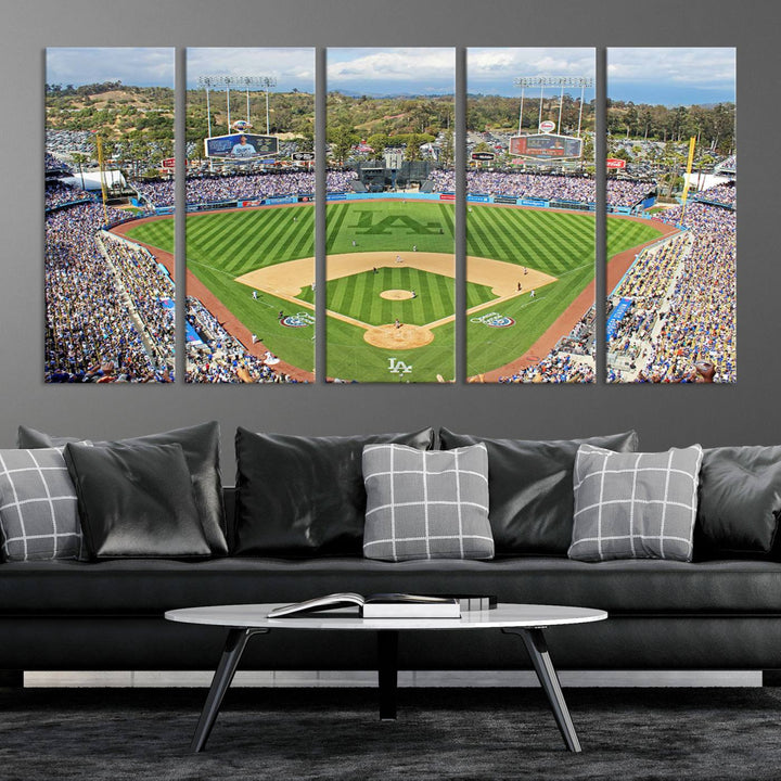 Dodgers Stadium Wall Art Canvas Print