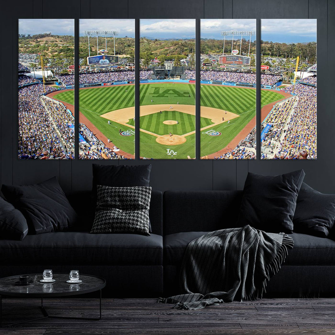 Dodgers Stadium Wall Art Canvas Print