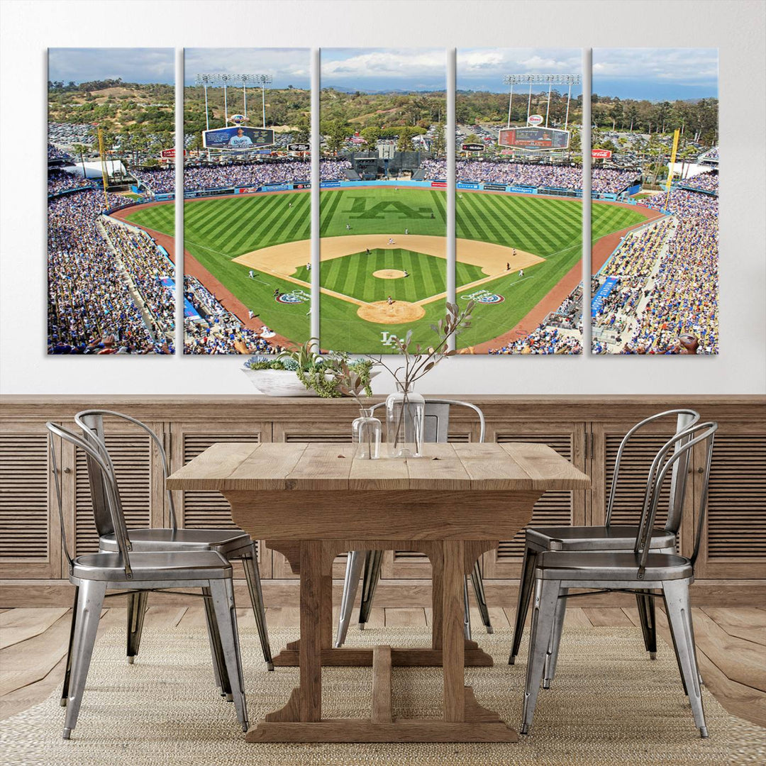 Dodgers Stadium Wall Art Canvas Print