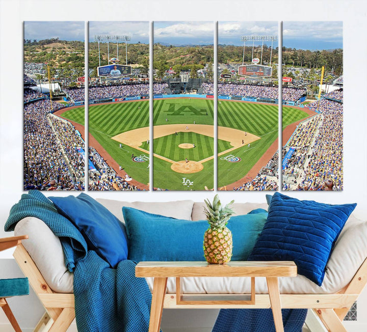 Dodgers Stadium Wall Art Canvas Print