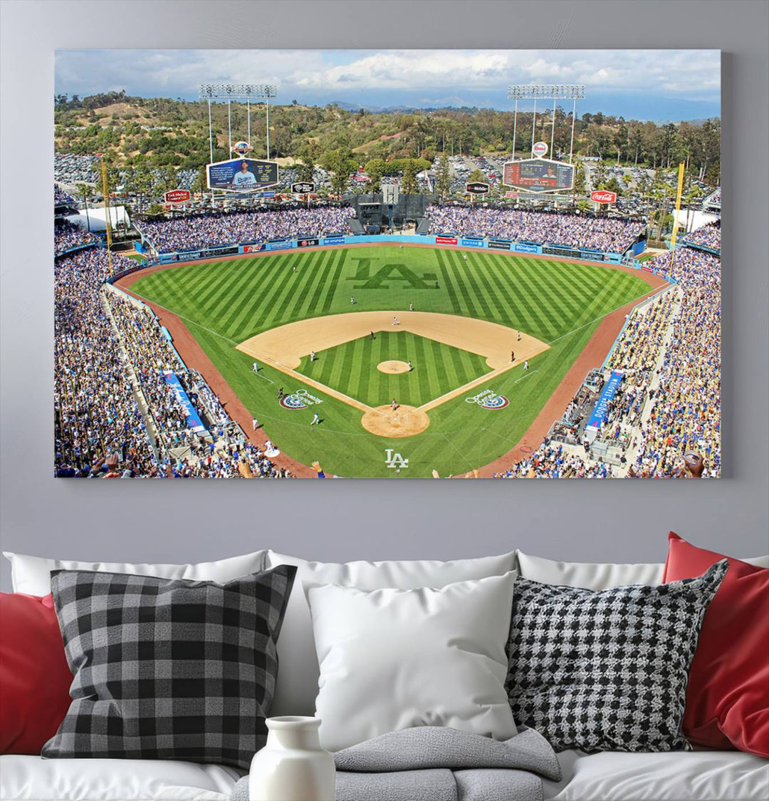 Dodgers Stadium Wall Art Canvas Print