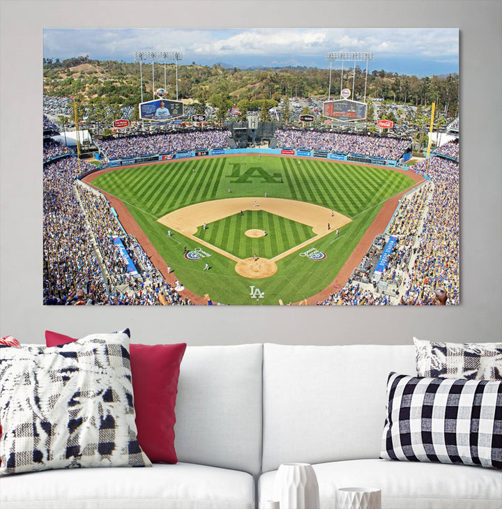 Dodgers Stadium Wall Art Canvas Print