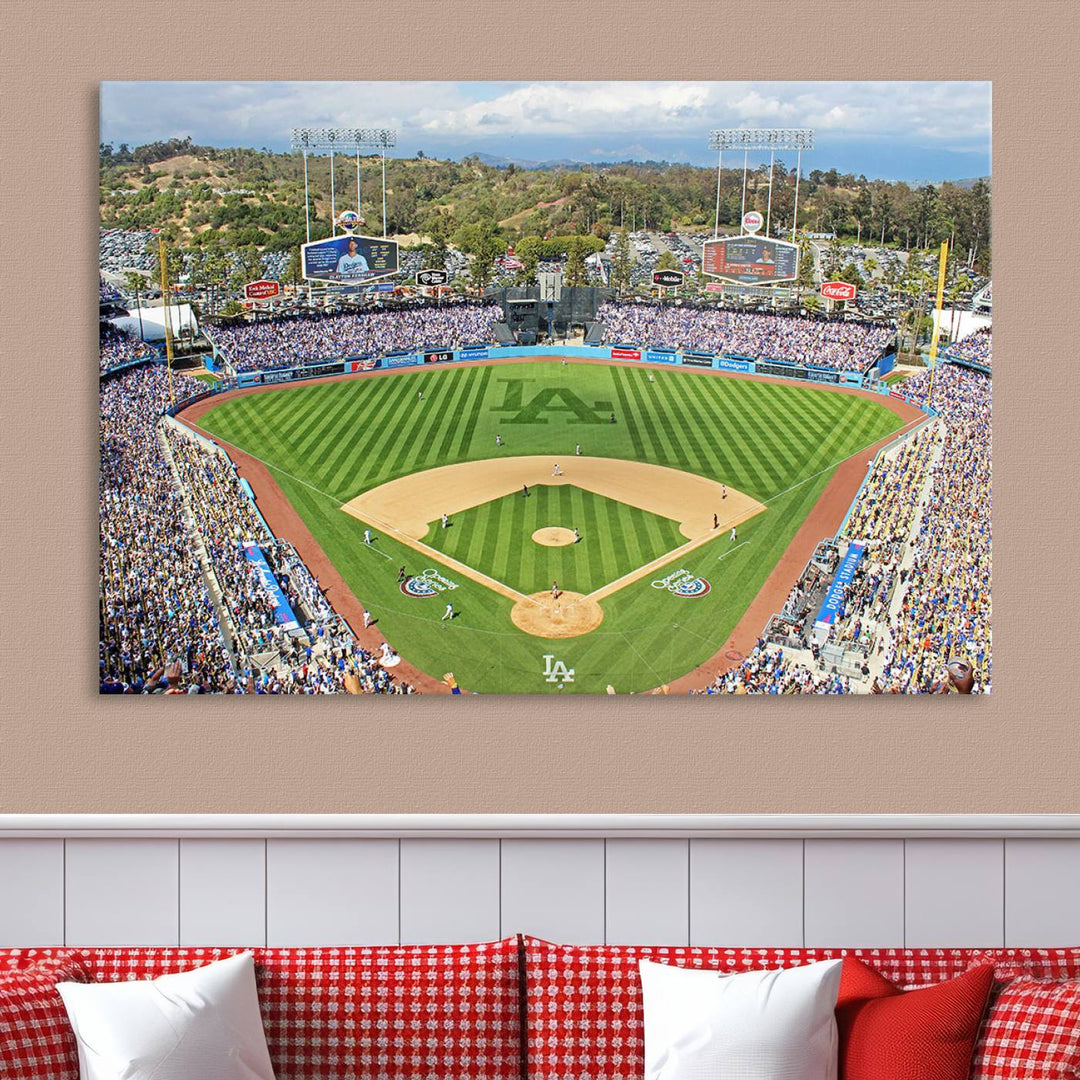 Dodgers Stadium Wall Art Canvas Print