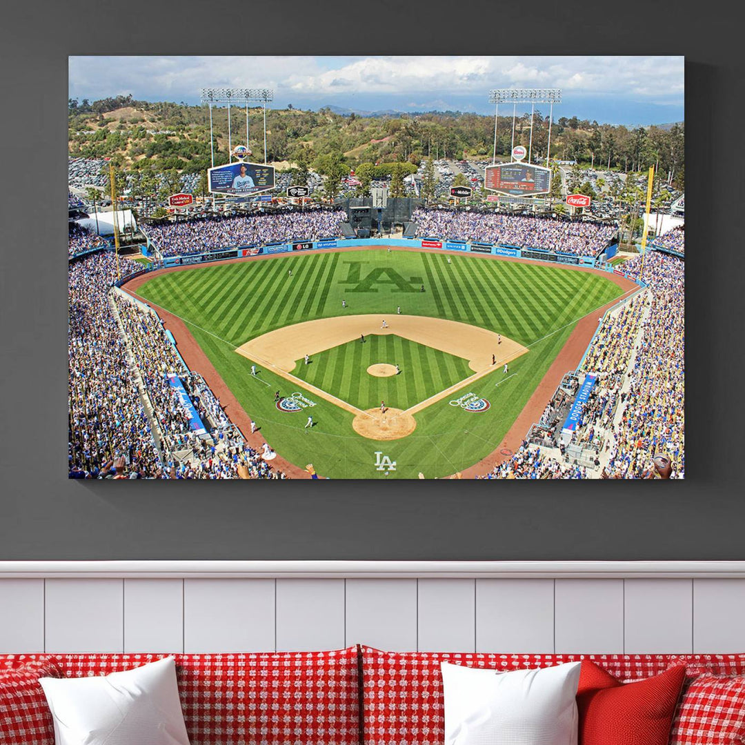 Dodgers Stadium Wall Art Canvas Print