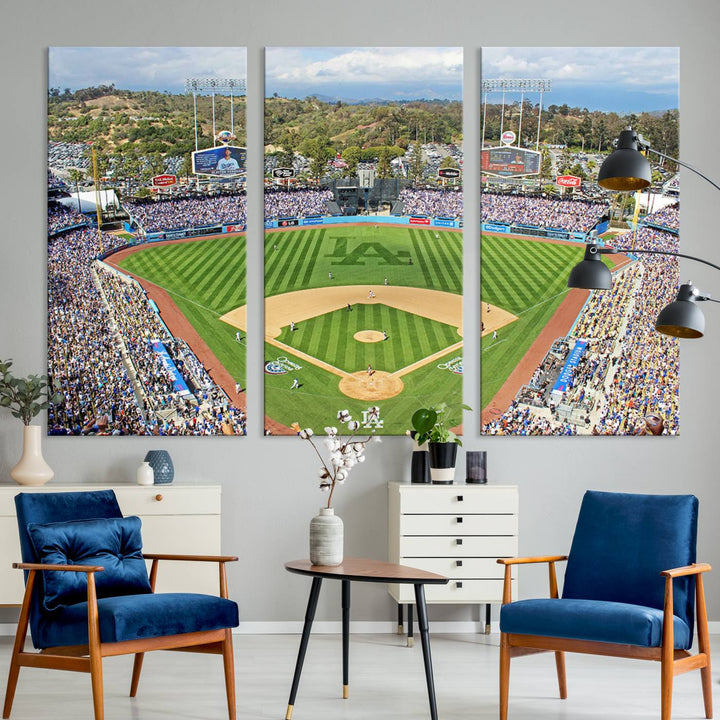 Dodgers Stadium Wall Art Canvas Print