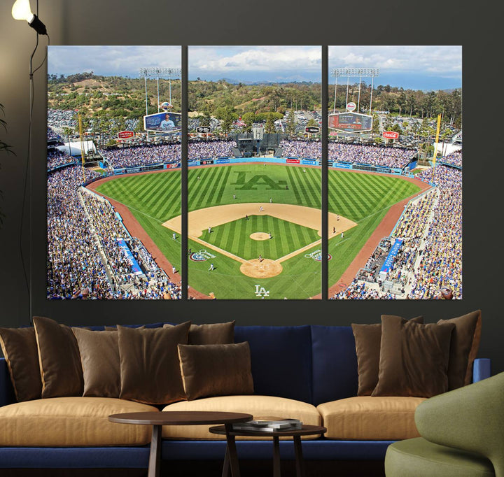 Dodgers Stadium Wall Art Canvas Print