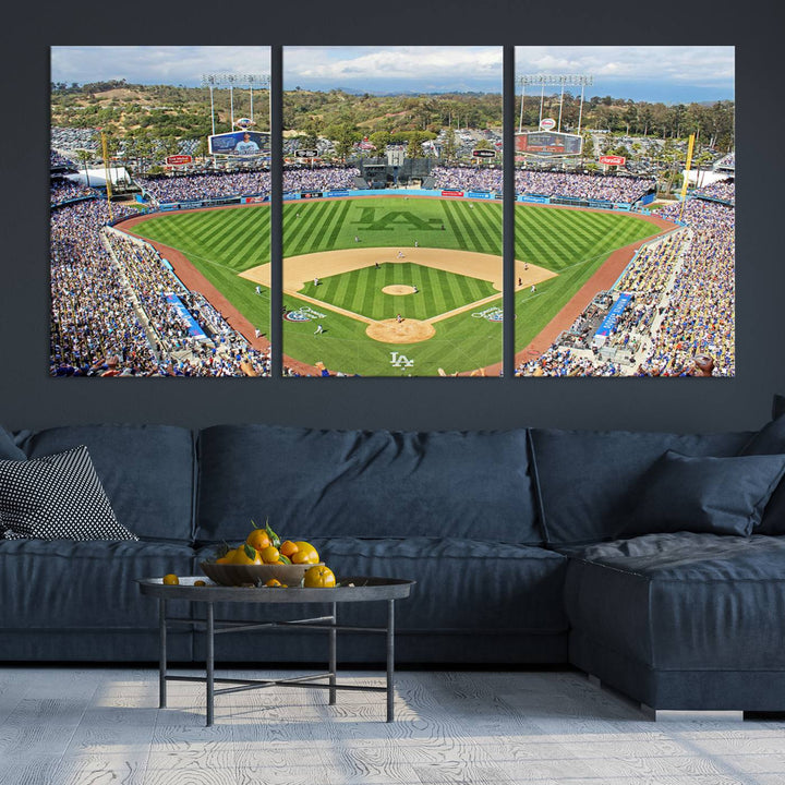 Dodgers Stadium Wall Art Canvas Print