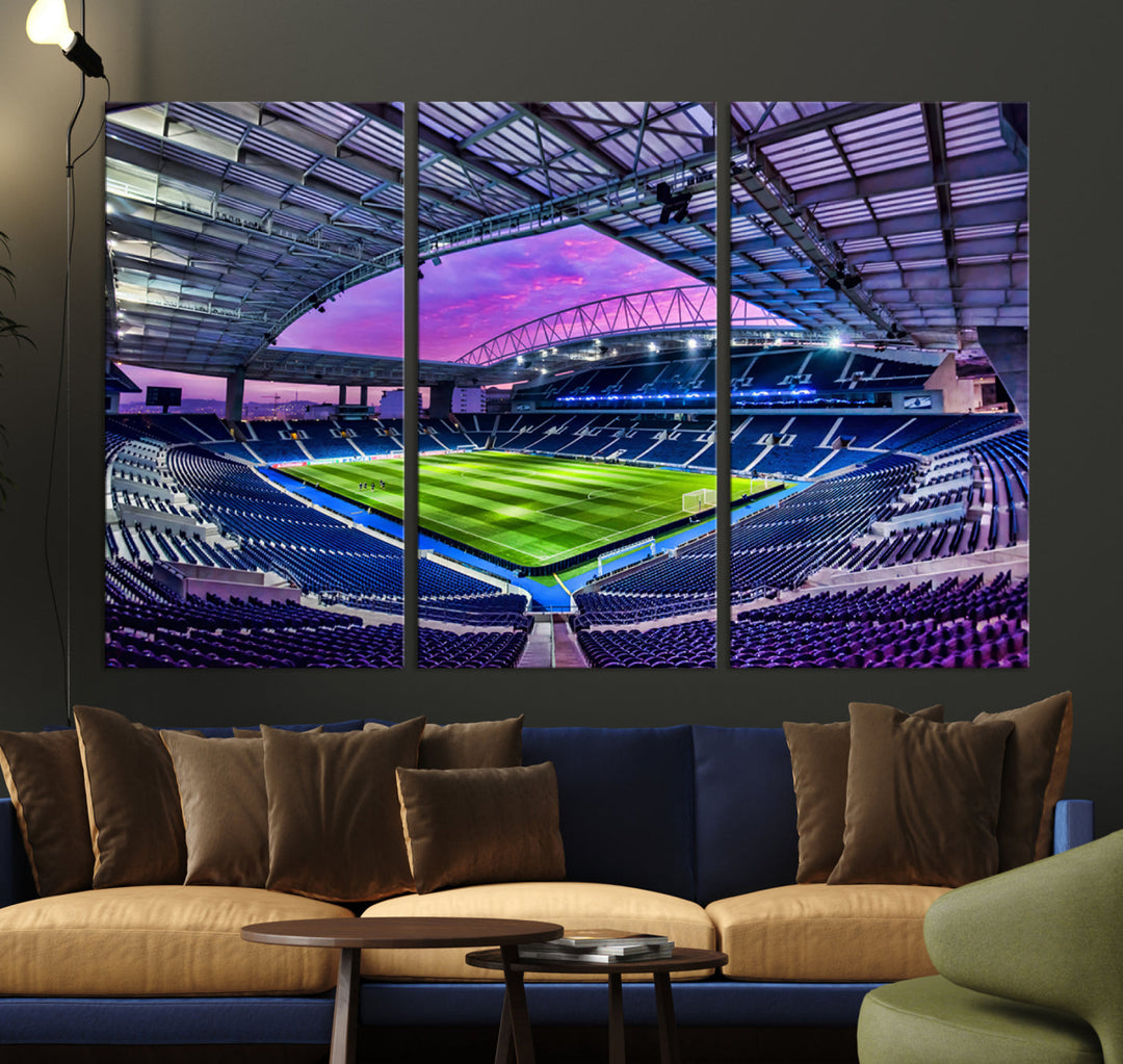 Dragon Stadium Wall Art Canvas for Sports Lover Gift FC Porto Print Premier League Stadium Wall Art Soccer Fans Print Soccer Stadium Canvas