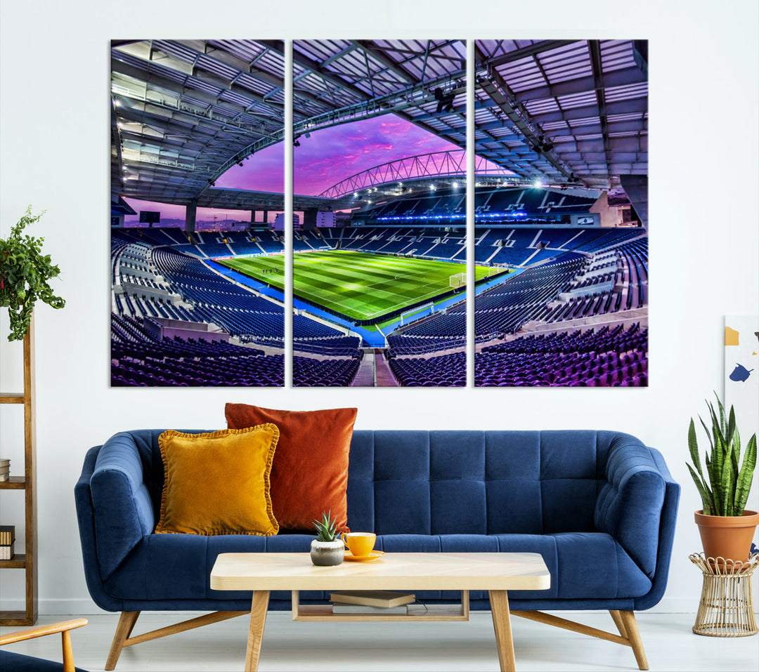 Dragon Stadium Wall Art Canvas for Sports Lover Gift FC Porto Print Premier League Stadium Wall Art Soccer Fans Print Soccer Stadium Canvas