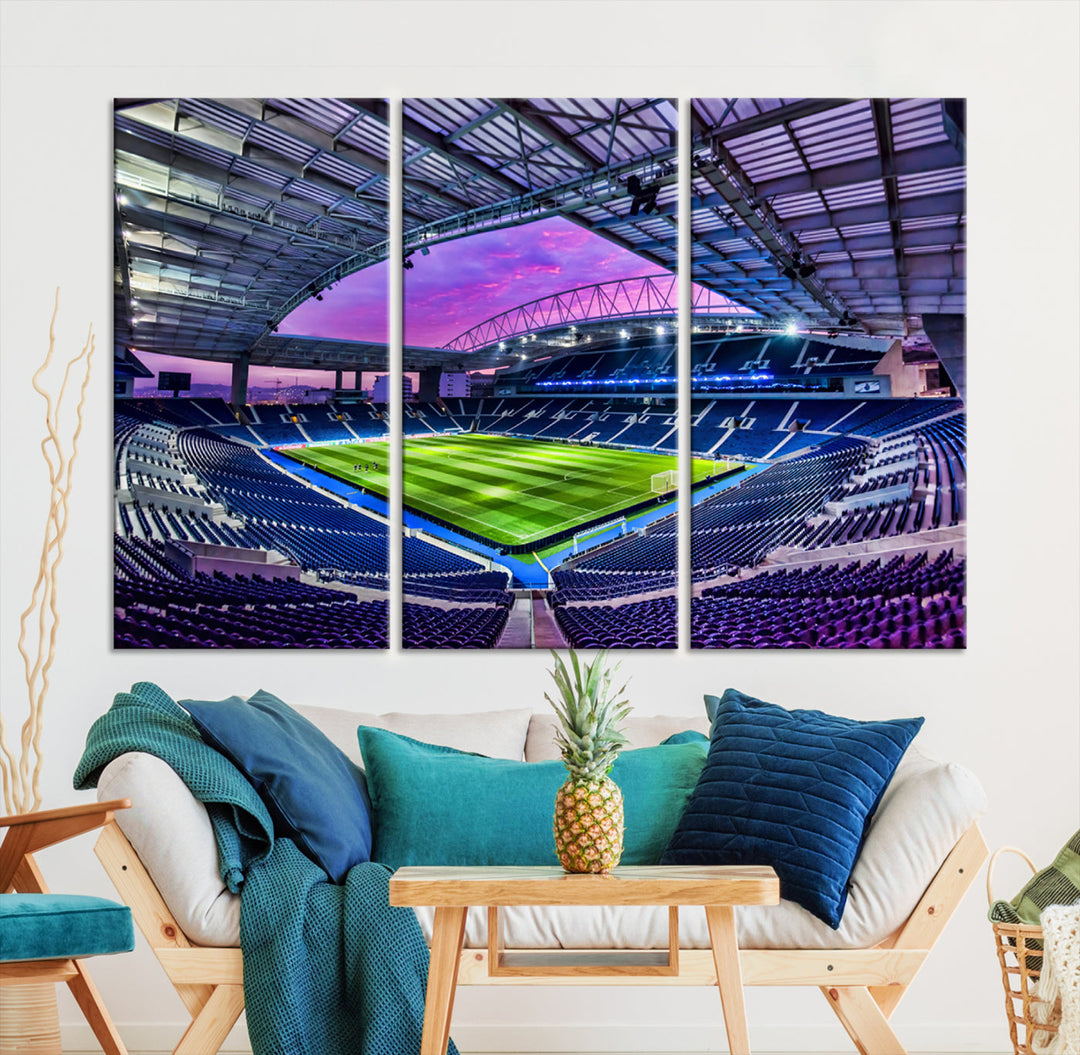 Dragon Stadium Wall Art Canvas for Sports Lover Gift FC Porto Print Premier League Stadium Wall Art Soccer Fans Print Soccer Stadium Canvas