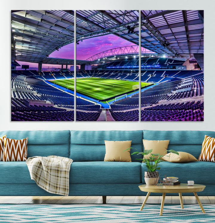 Dragon Stadium Wall Art Canvas for Sports Lover Gift FC Porto Print Premier League Stadium Wall Art Soccer Fans Print Soccer Stadium Canvas