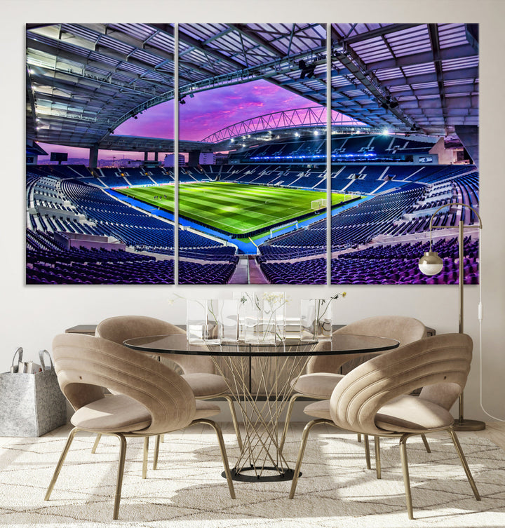 Dragon Stadium Wall Art Canvas for Sports Lover Gift FC Porto Print Premier League Stadium Wall Art Soccer Fans Print Soccer Stadium Canvas