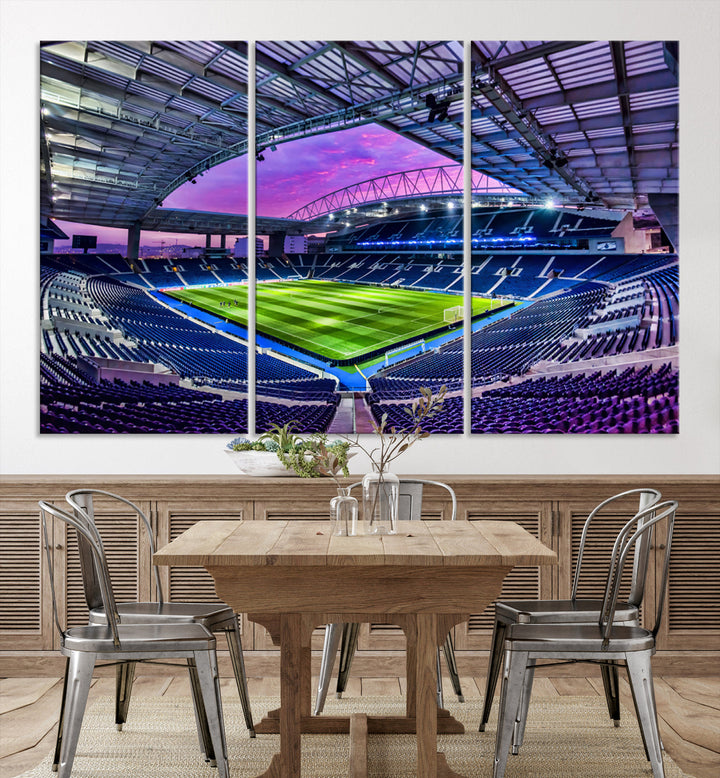 Dragon Stadium Wall Art Canvas for Sports Lover Gift FC Porto Print Premier League Stadium Wall Art Soccer Fans Print Soccer Stadium Canvas