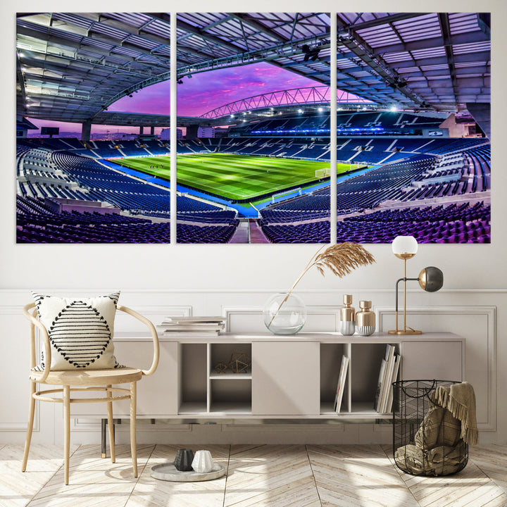 Dragon Stadium Wall Art Canvas for Sports Lover Gift FC Porto Print Premier League Stadium Wall Art Soccer Fans Print Soccer Stadium Canvas