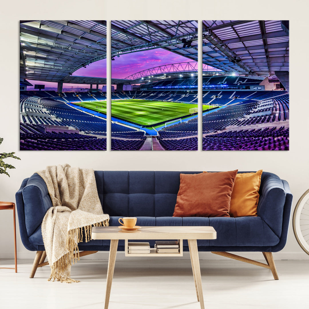 Dragon Stadium Wall Art Canvas for Sports Lover Gift FC Porto Print Premier League Stadium Wall Art Soccer Fans Print Soccer Stadium Canvas