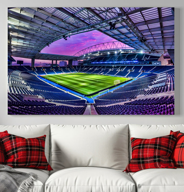 Dragon Stadium Wall Art Canvas for Sports Lover Gift FC Porto Print Premier League Stadium Wall Art Soccer Fans Print Soccer Stadium Canvas