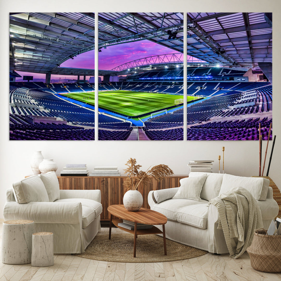 Dragon Stadium Wall Art Canvas for Sports Lover Gift FC Porto Print Premier League Stadium Wall Art Soccer Fans Print Soccer Stadium Canvas