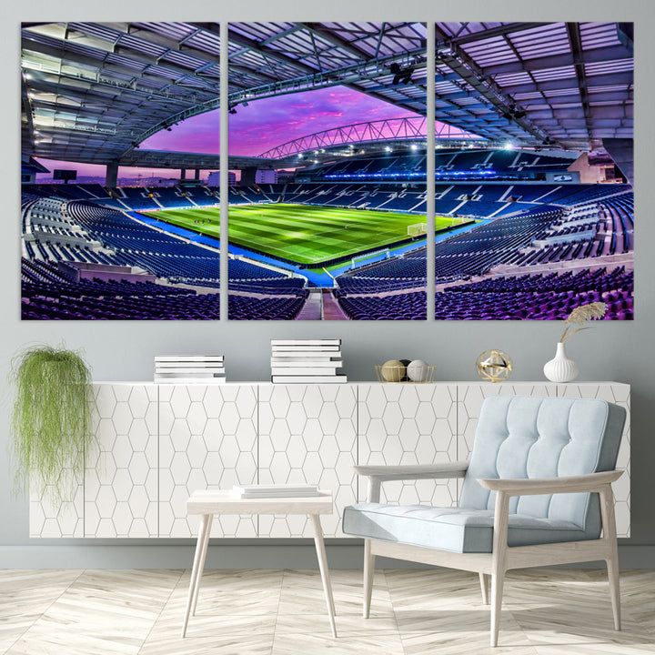 Dragon Stadium Wall Art Canvas for Sports Lover Gift FC Porto Print Premier League Stadium Wall Art Soccer Fans Print Soccer Stadium Canvas