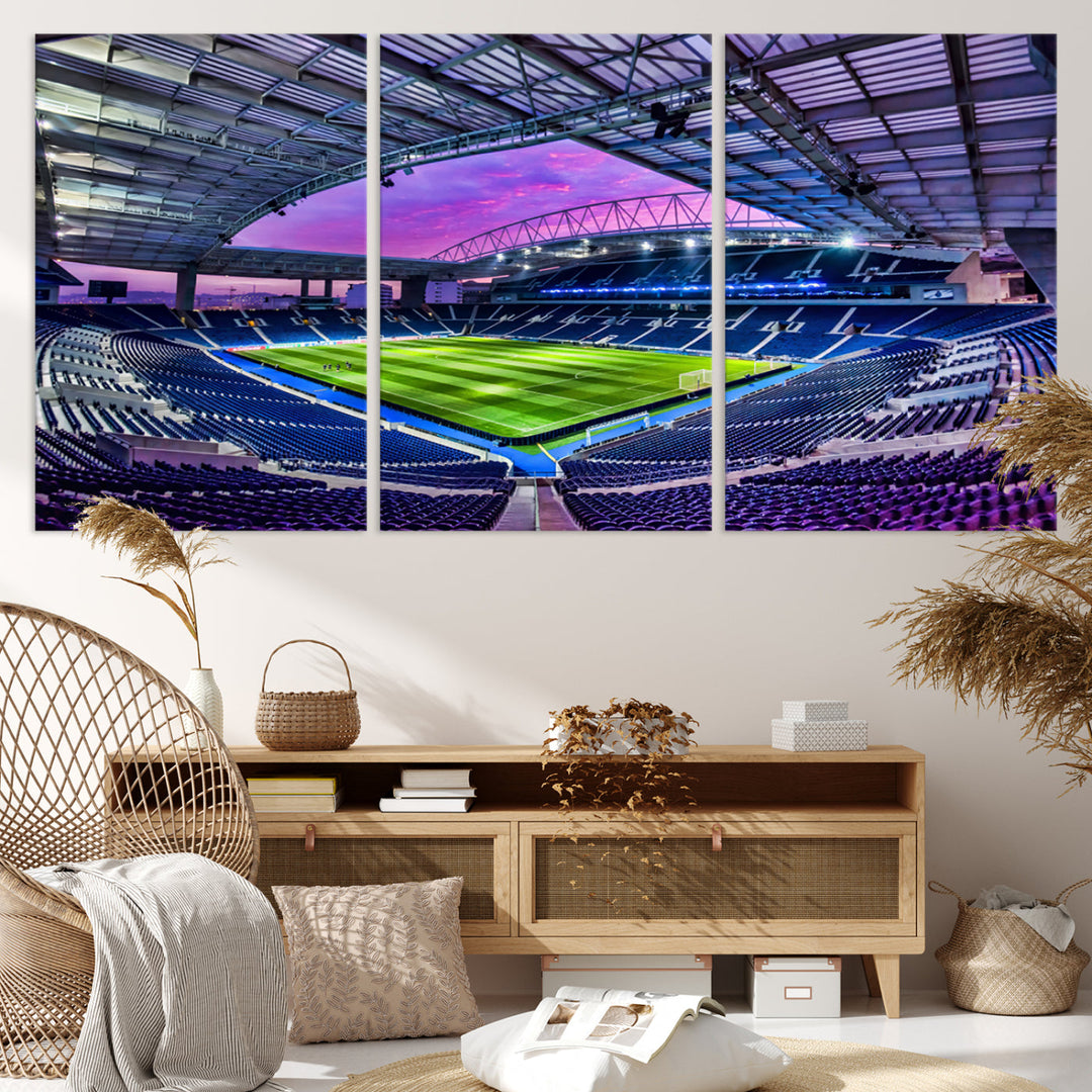 Dragon Stadium Wall Art Canvas for Sports Lover Gift FC Porto Print Premier League Stadium Wall Art Soccer Fans Print Soccer Stadium Canvas