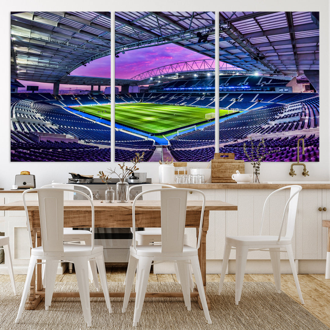 Dragon Stadium Wall Art Canvas for Sports Lover Gift FC Porto Print Premier League Stadium Wall Art Soccer Fans Print Soccer Stadium Canvas