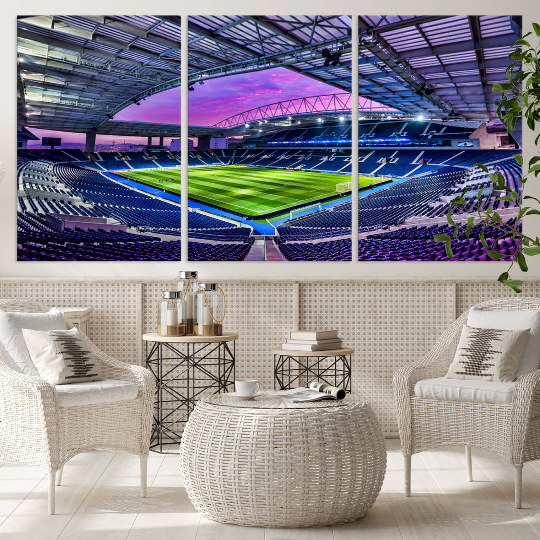 Dragon Stadium Wall Art Canvas for Sports Lover Gift FC Porto Print Premier League Stadium Wall Art Soccer Fans Print Soccer Stadium Canvas