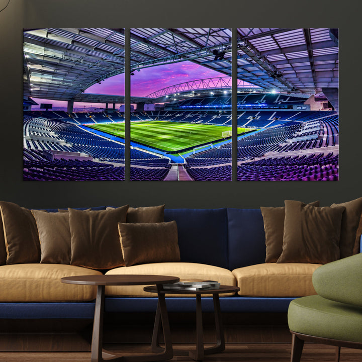 Dragon Stadium Wall Art Canvas for Sports Lover Gift FC Porto Print Premier League Stadium Wall Art Soccer Fans Print Soccer Stadium Canvas