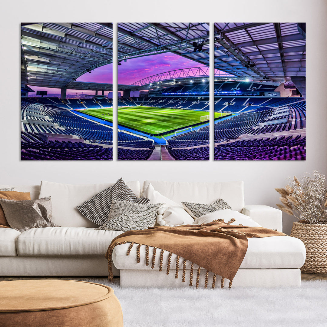 Dragon Stadium Wall Art Canvas for Sports Lover Gift FC Porto Print Premier League Stadium Wall Art Soccer Fans Print Soccer Stadium Canvas