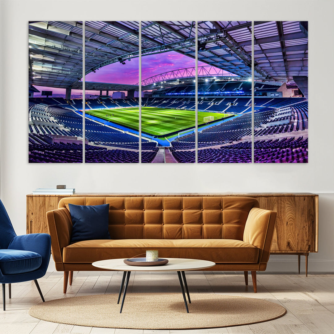 Dragon Stadium Wall Art Canvas for Sports Lover Gift FC Porto Print Premier League Stadium Wall Art Soccer Fans Print Soccer Stadium Canvas