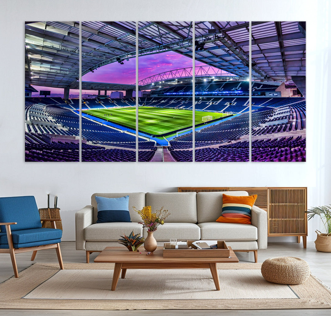 Dragon Stadium Wall Art Canvas for Sports Lover Gift FC Porto Print Premier League Stadium Wall Art Soccer Fans Print Soccer Stadium Canvas