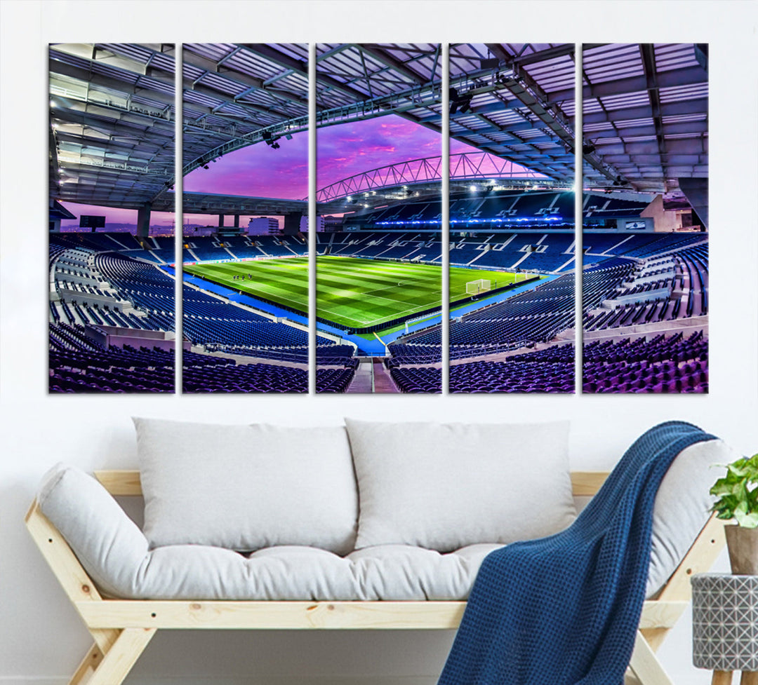 Dragon Stadium Wall Art Canvas for Sports Lover Gift FC Porto Print Premier League Stadium Wall Art Soccer Fans Print Soccer Stadium Canvas