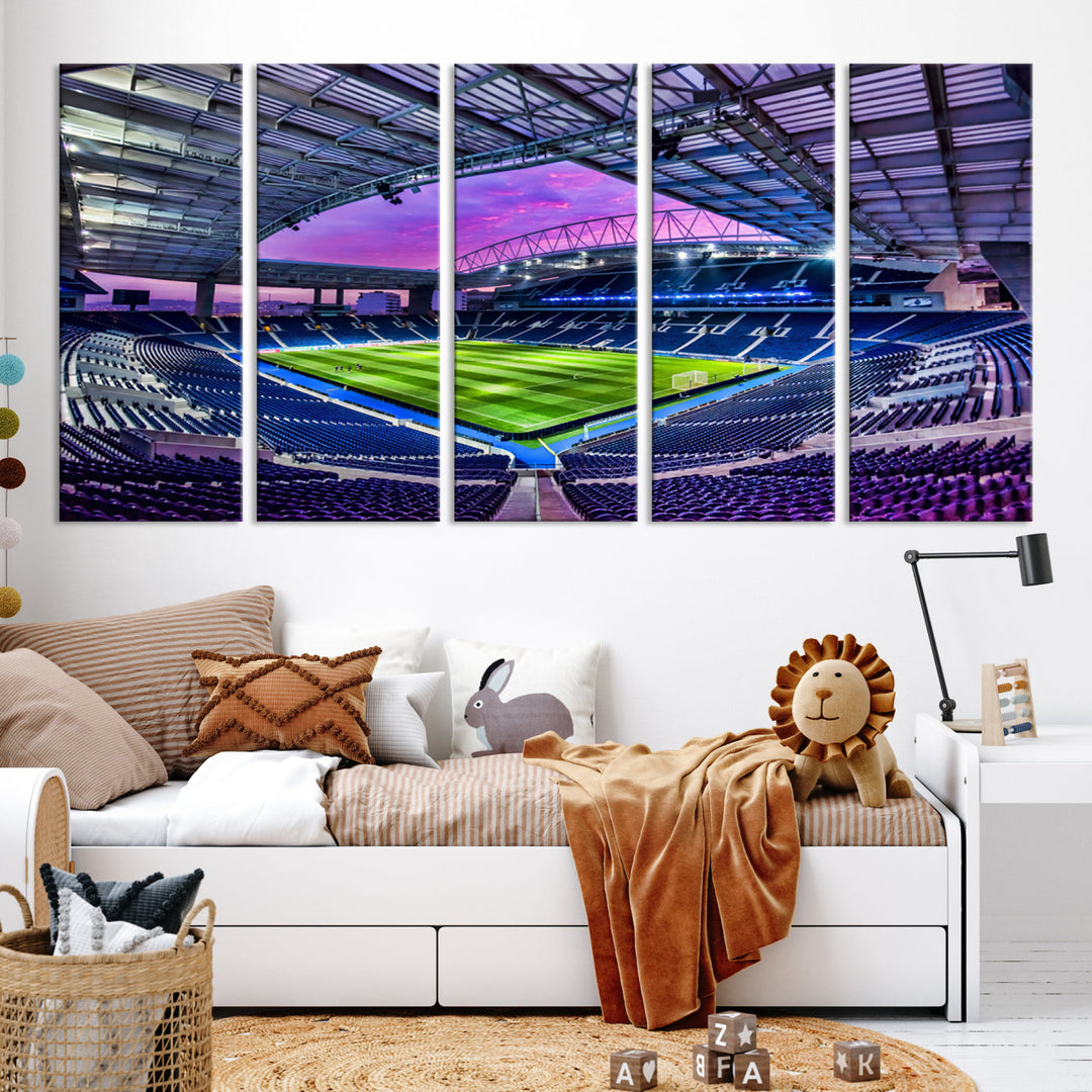 Dragon Stadium Wall Art Canvas for Sports Lover Gift FC Porto Print Premier League Stadium Wall Art Soccer Fans Print Soccer Stadium Canvas