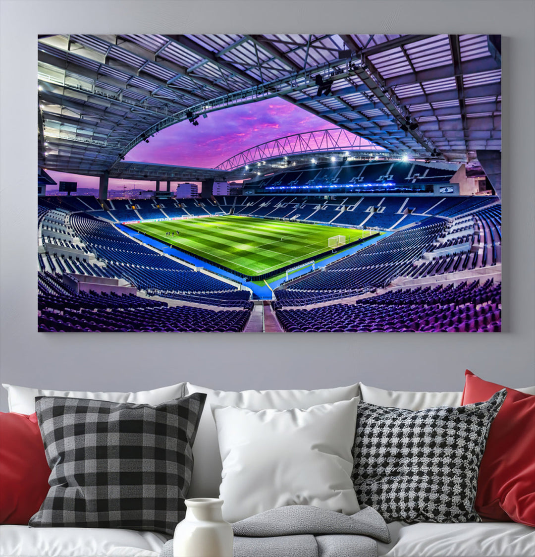 Dragon Stadium Wall Art Canvas for Sports Lover Gift FC Porto Print Premier League Stadium Wall Art Soccer Fans Print Soccer Stadium Canvas