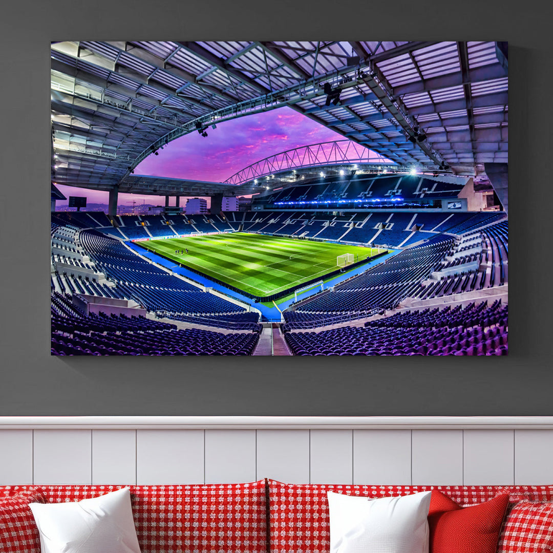 Dragon Stadium Wall Art Canvas for Sports Lover Gift FC Porto Print Premier League Stadium Wall Art Soccer Fans Print Soccer Stadium Canvas