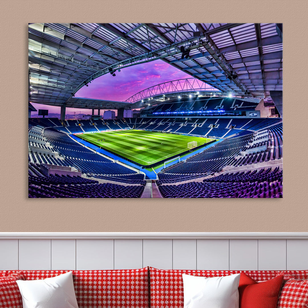 Dragon Stadium Wall Art Canvas for Sports Lover Gift FC Porto Print Premier League Stadium Wall Art Soccer Fans Print Soccer Stadium Canvas