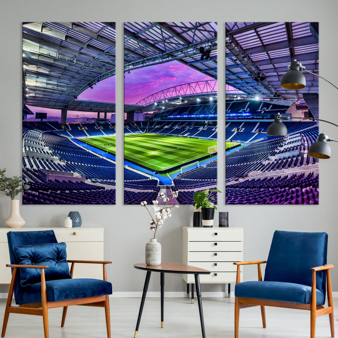 Dragon Stadium Wall Art Canvas for Sports Lover Gift FC Porto Print Premier League Stadium Wall Art Soccer Fans Print Soccer Stadium Canvas