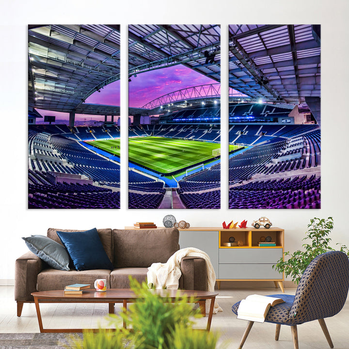 Dragon Stadium Wall Art Canvas for Sports Lover Gift FC Porto Print Premier League Stadium Wall Art Soccer Fans Print Soccer Stadium Canvas