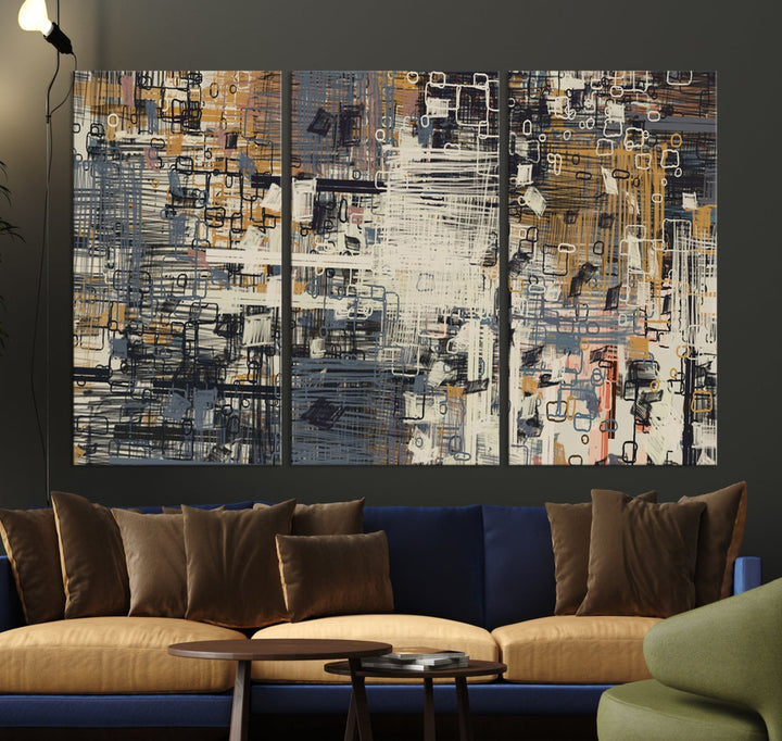 Extra Large Abstract Marble Texture Canvas Wall Art Print Framed Modern Painting