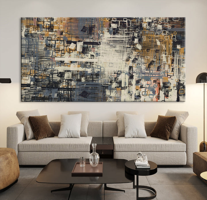 Extra Large Abstract Marble Texture Canvas Wall Art Print Framed Modern Painting