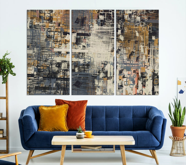 Extra Large Abstract Marble Texture Canvas Wall Art Print Framed Modern Painting