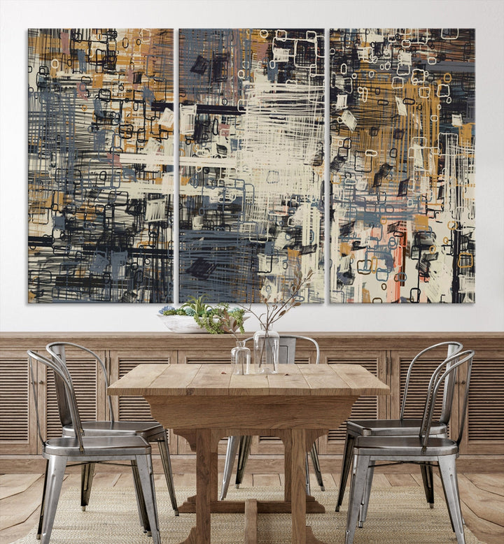 Extra Large Abstract Marble Texture Canvas Wall Art Print Framed Modern Painting