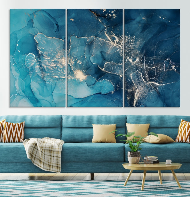 Extra Large Abstract Marble Wall Decor Canvas Art Print