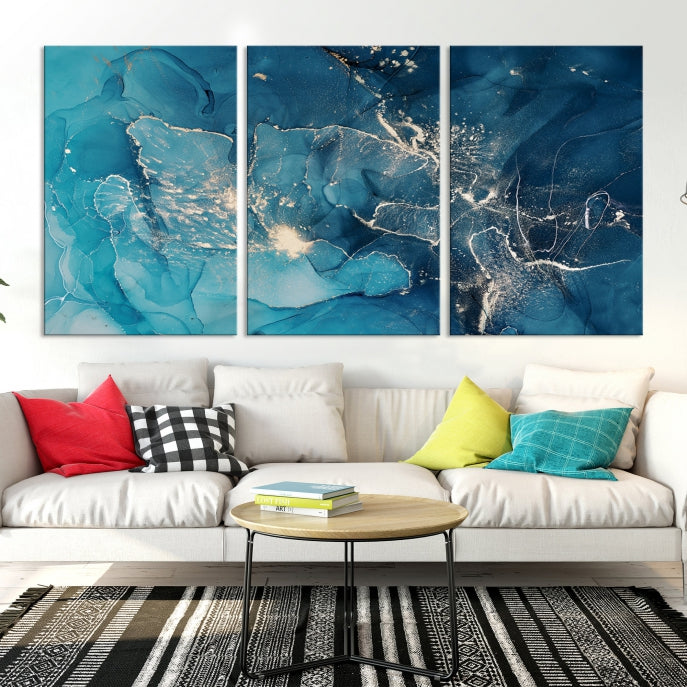 Extra Large Abstract Marble Wall Decor Canvas Art Print