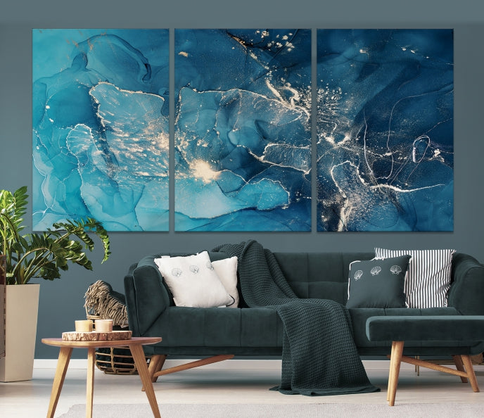 Extra Large Abstract Marble Wall Decor Canvas Art Print