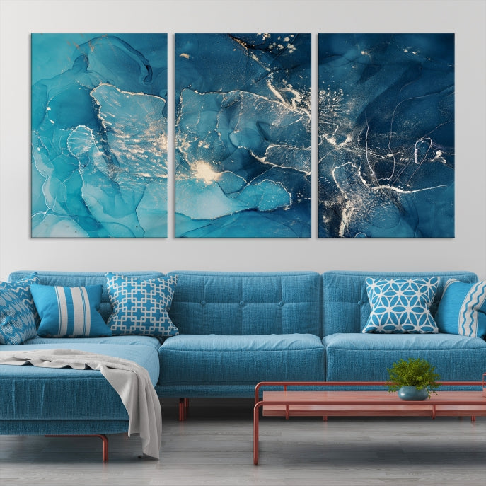 Extra Large Abstract Marble Wall Decor Canvas Art Print