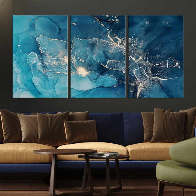 Extra Large Abstract Marble Wall Decor Canvas Art Print